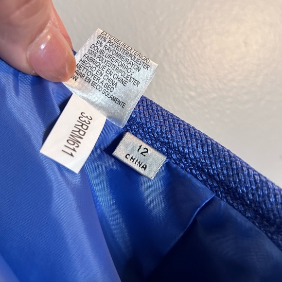 TAHARI Arthur S. Levine Blue Pencil Skirt Size 12 - Picture 8 of 11